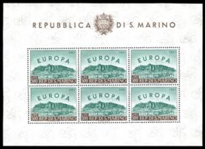 1961 - 500 lire Europa, foglietto (23), ... 