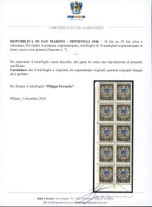 1946 - 10 lire su 50 lire Pro ... 