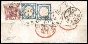 1861 - 1 grano carminio vivo, II tavola, in ... 