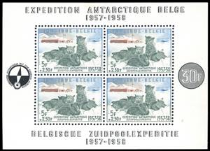 BELGIO FOGLIETTI 1957 - Spedizione Antarica, ... 