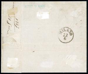 1857 - 5 cent. giallo arancio, 10 ... 