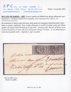 1857 - 10 cent. bianco (2), ... 