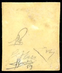 1857 - 10 cent. nero, carta a ... 