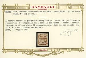 1859 - 40 cent. rosso bruno, I ... 