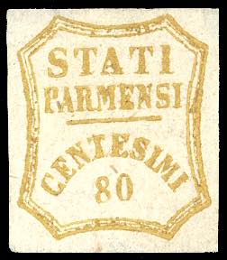 1859 - 80 cent. bistro oliva (18), nuovo ... 