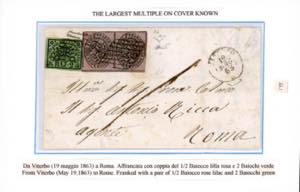 1863 - 1/2 baj lilla rosa, coppia ... 