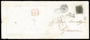 1856 - 1 baj verde grigiastro (2), sfiorato ... 