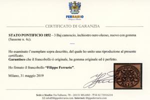 1852 - 3 baj camoscio, inchiostro ... 