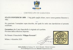 1858 - 3 baj giallo paglia chiaro ... 