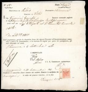 1856/58 - 15 cent. rosso ... 