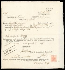 1856/58 - 15 cent. rosso ... 