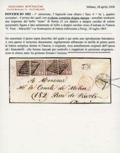 1852 - 5 baj rosa chiaro, quattro ... 