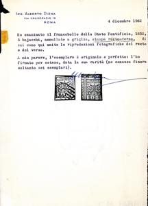 1852 - 5 baj rosa chiaro, stampa ... 