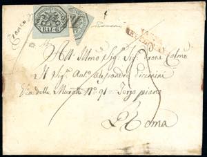 1852 - 6 baj grigio (7a), un esemplare ... 