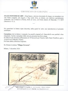 1859 - 8 baj bianco, striscia ... 