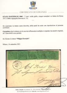 1868 - 2 cent. verde giallo (13), ... 