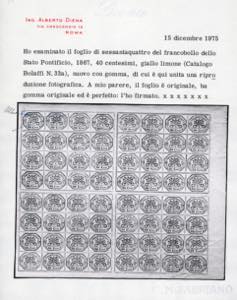 1867 - 40 cent. giallo (19), ... 