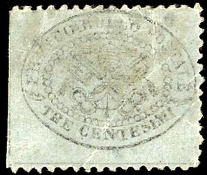 1863 - 3 cent. grigio (24), margine di ... 