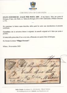1855 - 8 baj bianco, falso per ... 