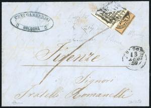 1859 - 3 baj bruno, frazionato verticalmente ... 