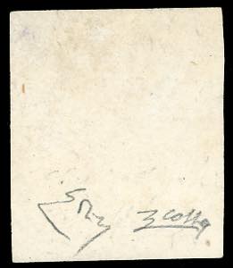 1853 - 30 cent. bruno, falso per ... 