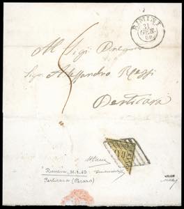 1860 - 2 baj giallo, frazionato ... 