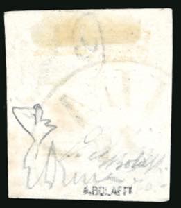 1858 - 30 cent. bruno rossastro, ... 