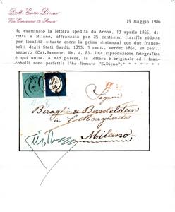 1855 - 5 cent. verde, II ... 