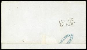 1858 - 45 cent. azzurro, falso per ... 