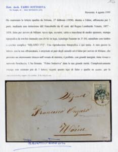 1858 - 45 cent. azzurro, falso per ... 