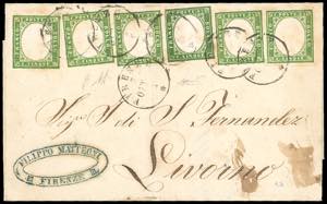 1863 - 5 cent. verde oliva giallastro ... 