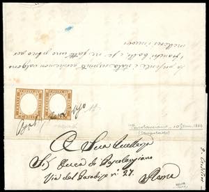 1864 - 10 cent. bistro, due esemplari (14E), ... 