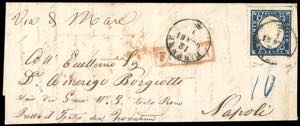 1861 - 20 cent. azzurro scurissimo (15c), ... 
