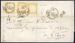 1860 - 80 cent, giallo ocra pallido (17A), ... 
