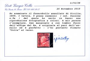 1859 - 5 grana, I tavola, cinque ... 