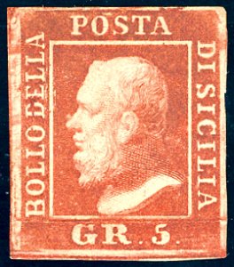 1859 - 5 grana rosso brunastro, I ... 