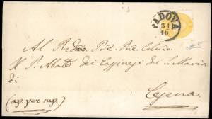 1864 - 2 soldi giallo, dent. 14 (36), ... 