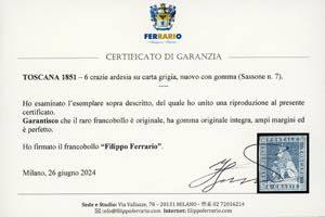 1851 - 6 crazie adesia su carta ... 