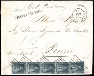 1855 - 6 crazie grigio scuro su grigio (7f), ... 