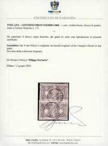 1860 - 1 cent. violetto bruno ... 