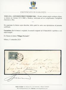 1860 - 20 cent. azzurro grigio ... 