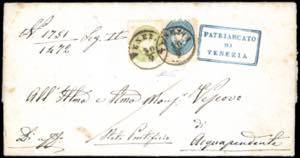 1864 - 3 soldi verde e 10 soldi azzurro, ... 