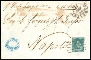 1853 - 4 crazie verde su grigio (Toscana 6), ... 