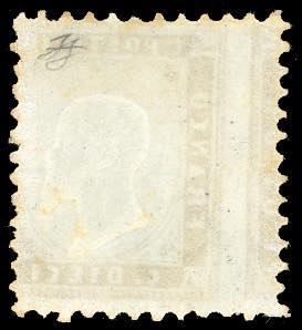 1862 - 10 cent. bistro giallastro, ... 