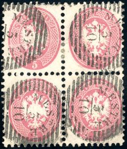 1864 - 5 soldi rosa, dent. 9 1/2 (43), ... 