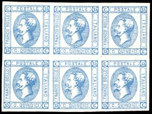 1863 - 15 cent. Litografico, I tipo (12), ... 