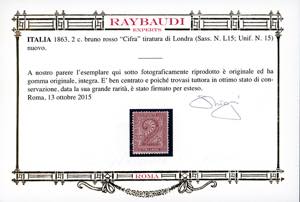 1863 - 2 cent. De La Rue, tiratura ... 