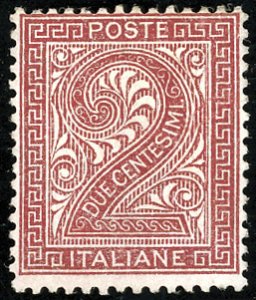 1863 - 2 cent. De La Rue, tiratura di Londra ... 