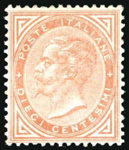 1863 - 10 cent. De La Rue, tiratura di ... 