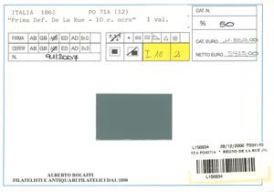 1863 - 10 cent. De La Rue, ... 